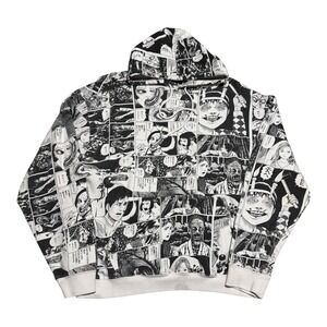 Junji Ito Collection Crunchy Roll Manga Panel Horror Sweatshirt Mens Boxy Small‎
